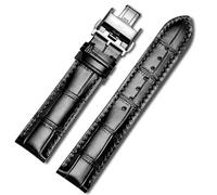 LEEKONENU Genuine leather watchband for Longines Master L2 Conquest Moon Phase L4 Elegant Flagship La Grande Classique watch straps(Black b s,21mm)