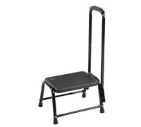 Leekpai - Safety Step Stool with Handle Heavy Duty Senior Black Modern Steel 350lbs Kitchen