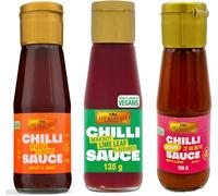 LeeKum- K Spicey Chinese Cooking Sauce Chilli Bundle 1x Yuzu Sauce 140g, 1x Kaffir Lime 135g, 1x Sesame 135g