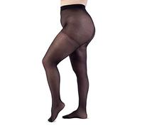 LEELA LAB Plus Size Tights for Women, 30 Denier, Plus Size Stockings for Curvy Women, Sheer, Durable and Comfortable - Made in Italy (Black, 8)