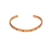 LEELA QUANTUM TECH Bracelet, hand crafted copper bracelet, allergen free, trendy design available in 2 variations, one size, One Size, Copper, no gemstone