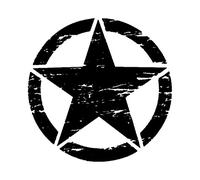 LEEleegang 50cm Big Stickers on Cars Star Distressed Decal for Jéep Sticker Large Vinyl Military Hood Graphic Body Fits Most Vehicles