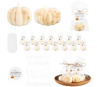 Leelosp 20 Sets Pumpkin Baby Shower Favors Include 20 Pumpkin 20 Thanks Cards 20 Gift Bags with String for Fall Thanksgiving Bridal Shower Wedding Autumn Party Guest Gifts