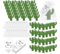 Leelosp 50 Sets Cactus Soap Party Favors with White Organza Bags & Cactus Themed Thank You Tags for Fiesta Party Decor, Mexican Birthday Decorations, Baby Shower, Bachelorette Bridal Shower DIY Gifts