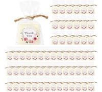 Leelosp 60 Set Square Mini Soaps for Guests Wedding Small Scented Bars White Hand Soaps with Thank You Tag Cards for Baby Shower Bridal Shower Gifts Wedding Birthday Party (Elegant Style)