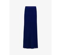 Leem Womens Cobalt Pleated Elasticated-waistband Woven Maxi Skirt Xl