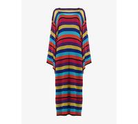 Leem Womens Leem Stripe-Print Knitted Maxi Kaftan Multi-Coloured L