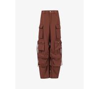 Leem Womens Melon-pocket Mid-rise Woven Cargo Trousers M