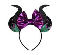 LEEMASING Mouse Deluxe Ears Headband Maleficent Halloween Headband For Halloween Cosplay Party Favor (2)