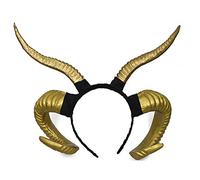 LEEMASING Sheep Horn Decor Antelope Headpiece Devil Headdress Halloween Easter For Christmas Costume Photo Props (Gold)