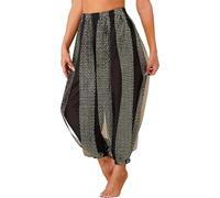 Leemiman Women Belly Dance Costume Pants Sequin Shinny Harem Yoga Pants Arabic Halloween Black Trousers (Black)