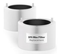 Leemone 511i Max Filter Replacement Compatible with BLUEAIR Blue Pure 511i Max Air Puri-fier, H13 True HEPA Filter and Activated Carbon Filtration System, Blue Pure F5MAX, 2 Pack
