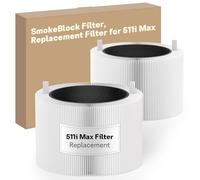 Leemone 511i Max SmokeBlock Filter Replacement Compatible with Blue Pure 511i Max Air Puri-fier, Blue Pure F5MAX, 2 Pack