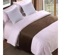 LEEMQCYA Velvet Bed Runners Bedspread Cover Solid Soft No Fading Bed Scarf Protection for Bedroom Wedding Room Home Hotel Bedding Decorations,Dark Brown-45x240cm for 1.8m bed