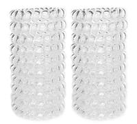 Leenchiry Pack of 20 Hair Bobbles Spiral Trace Free Wrinkle Free Waterproof Ponytail Hair Bobbles 5.5 cm No Damage Accessories for Women Girls (Transparent)