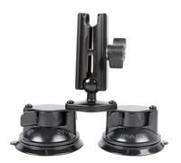 Leenconghui Dual Suction Cup Base with 1" Ball, Heavy Duty 2 Suction Car Mount Base Compatible with RAM B Size Mounts （Dual Suction Cup w 3.54” Arm）