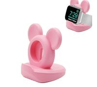 Leeneen For Apple Watch Charger Stand,Silicone Charger Stand Compatible with Apple Watch Series Ultra2/Ultra/10/9/8/SE2/7/6/SE/5/4/3/2/1Cute iWatch Charging Dock,Supports Nightstand (pink)