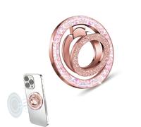 Leeneen Phone Grip Holder Dual-Sided Magnetic Finger Ring Adjustable Kickstand Loop Compatible with Magsafe,Magnet Phone Stand Grip Compatible with Mag Car Mounts.for iPhone Samsung,Android,iPad