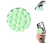 Leeneen Strong Magnetic Suction Cup Phone Grip Stand,Compatible Mag-Saf Phone Ring Holder with Kickstand,Secure Grip for Hands-Free Viewing,for iPhone and Android Phones (green)