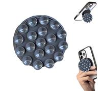 Leeneen Strong Magnetic Suction Cup Phone Grip Stand,Compatible Mag-Safe Phone Ring Holder with Kickstand,Secure Grip for Hands-Free Viewing,for iPhone and Android Phones (grey)