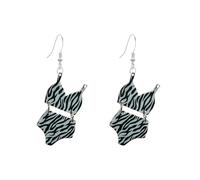 Leeniuniu Acrylic Leopard Print Swimsuit Swim Pants Earrings for Women Retro Two-Piece Waterproof Bikini Earrings Beach Pool Party Jewelry, L, Acrylic, No Gemstone