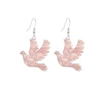 Leeniuniu Cartoon Unique Cute Pigeon Shaped Acrylic Earrings Fun Animal Bird Dangle Drop Kawaii Jewelry, L, Acrylic, No Gemstone