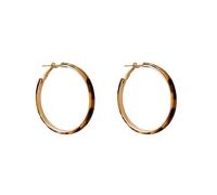 Leeniuniu Leopard Print Large Circle Earrings for Women Retro Trendy Animal Pattern Hoop Earrings Statement Jewelry, L, Metal, No Gemstone