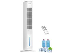 LEENON 3in1 Evaporative Air Cooler, 38" Tower Fan with Remote, As Low As 35dB Quiet Portable Cooling Fan for Bedroom, 3 Speeds & 3 Modes, 12H Timer, Auto Oscillating Air Cooler for Home & Office