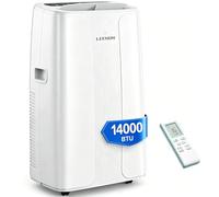 LEENON Air Conditioning Unit 14000 BTU Portable Air Conditioner, Powerful 4-in-1 AC Conditioners Dehumidifier Fan & Sleep Mode, Aircon Unit with 24H Timer,Auto-Swing, Remote Control, Exhaust Hose