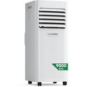 LEENON Air Conditioning Unit 9000 BTU Portable Air Conditioner, Powerful 4-in-1 AC Conditioners Dehumidifier Fan & Sleep Mode, Aircon Unit with 24H Timer, Remote Control, Exhaust Hose Install Kit