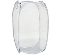 LEENSY Laundry Baskets Foldable Pop Up Mesh Washing Laundry Basket Bag Bin Hamper Toy Tidy Storage Organiser (White)