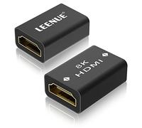 LEENUE HDMI Coupler 8K, HDMI 2.1 Female to Female Adapter, HDMI Connector, Support 3D 8K@60Hz/4K@120Hz UHD HDR eARC for Laptop, HDTV, PC, Monitor, Cinema, 2 Pack