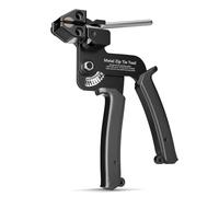 LEENUE Metal Zip Tie Tool, Heavy Duty Zip Tie Cutter, Fasten and Cut Stainless Steel Cable Ties, for Outdoor Chain Link Fence Ties, Exhaust Pipe and Cables, Black