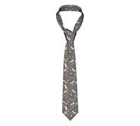 LEEOOL Mens Ties Cute Hedgehog And Flowers Pattern Men's Neckties Art Neckties Suit Tie Business Casual Wedding Formal Tie