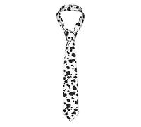 LEEOOL Mens Ties Dalmatian Print Pattern Men's Neckties Art Neckties Suit Tie Business Casual Wedding Formal Tie