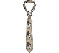 LEEOOL Mens Ties German Shorthaired Pointer Dog Men's Neckties Art Neckties Suit Tie Business Casual Wedding Formal Tie