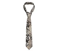 LEEOOL Mens Ties Snakeskin Print Men's Neckties Art Neckties Suit Tie Business Casual Wedding Formal Tie