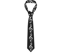 LEEOOL Mens Ties Treble Clef Music 3D Men's Neckties Art Neckties Suit Tie Business Casual Wedding Formal Tie