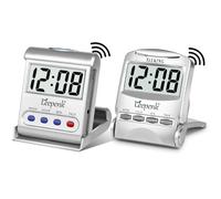 LEEPENK 2 Pack Talking Clocks for Blind Elderly,Hearing Impaired Alarm Clock,English Language Battery Operated Digital Clock for Seniors