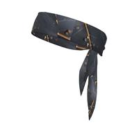 LEEPSS Enchanted Plant Leaves Sports Head Tie. Comfortable, Breathable, Fashionable, Unisex, Suitable for Running, Yoga, Fitness and Other Sports., Black