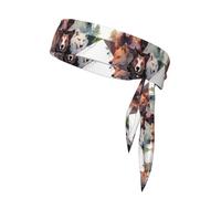 LEEPSS Wolves and Reindeer Sports Head Tie. Comfortable, Breathable, Fashionable, Unisex, Suitable for Running, Yoga, Fitness and Other Sports., Black