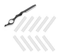 LEEQBCR 11 Pieces Hair Styling Razor Thinning Finger Ring Hair Shapers Razor with Stainless Blades