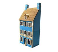 LeeQinersw 1/35 HO Scale Cafe Structure DIY Assembly for Railway Scene Layout, 19.5cmx11.5cmx44.6cm