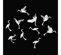 LeeQinersw 10 Pieces Miniatures Crane Bird Figurines Fairy Gardens