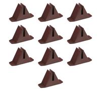 LeeQinersw 10 Units Triangle Support Feet for Dog Fence and Gate Stability, brown