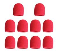LeeQinersw 10Pcs Handheld Microphone Cover Protection Windscreen Thick Replacement Sponge Foam Mic Cover for Speeches Conference Rooms, Red