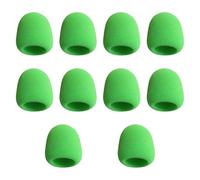 LeeQinersw 10Pcs Handheld Microphone Cover Protection Windscreen Thick Replacement Sponge Foam Mic Cover for Speeches Conference Rooms, Green