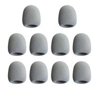 LeeQinersw 10Pcs Handheld Microphone Cover Protection Windscreen Thick Replacement Sponge Foam Mic Cover for Speeches Conference Rooms, Gray