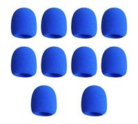 LeeQinersw 10Pcs Handheld Microphone Cover Protection Windscreen Thick Replacement Sponge Foam Mic Cover for Speeches Conference Rooms, Blue