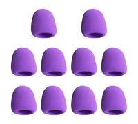 LeeQinersw 10Pcs Handheld Microphone Cover Protection Windscreen Thick Replacement Sponge Foam Mic Cover for Speeches Conference Rooms, Purple